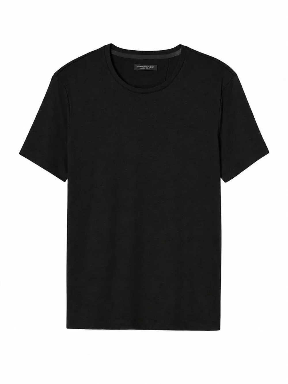 2/$30 Banana Republic Luxuy-Touch Crew-Neck T-Shirt Black Medium Tall #A2531
